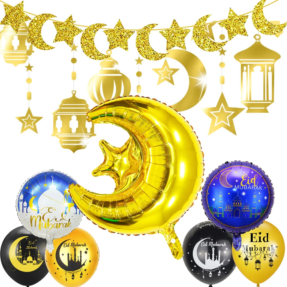 Eid Mubarak Letter Balloons