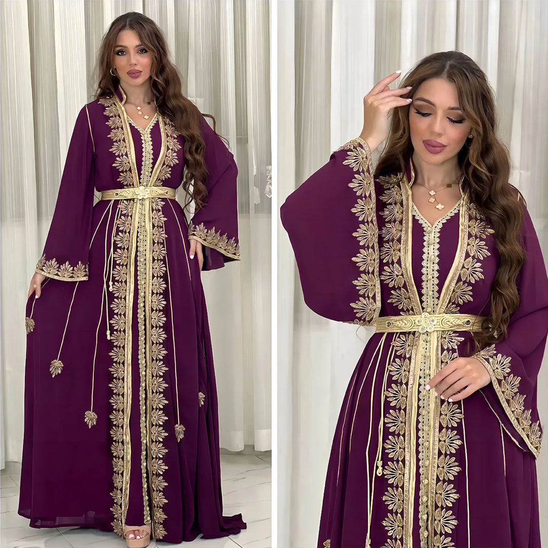 Muslim Women Party Embroidery Dresses
