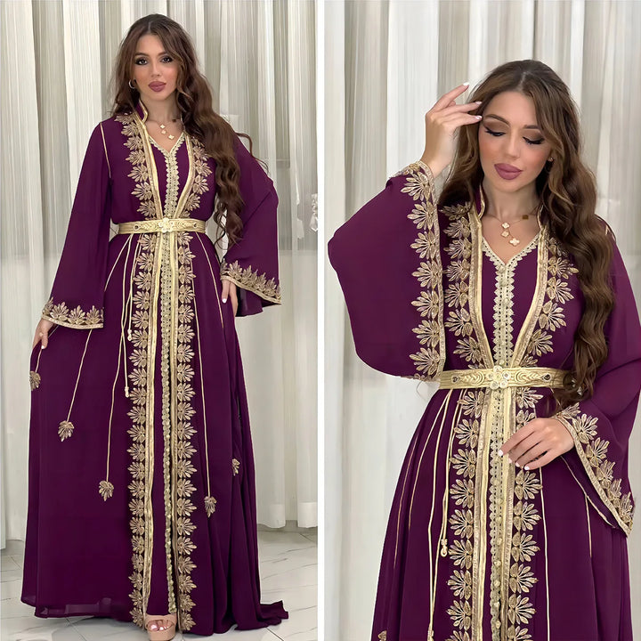 Muslim Women Party Embroidery Dresses