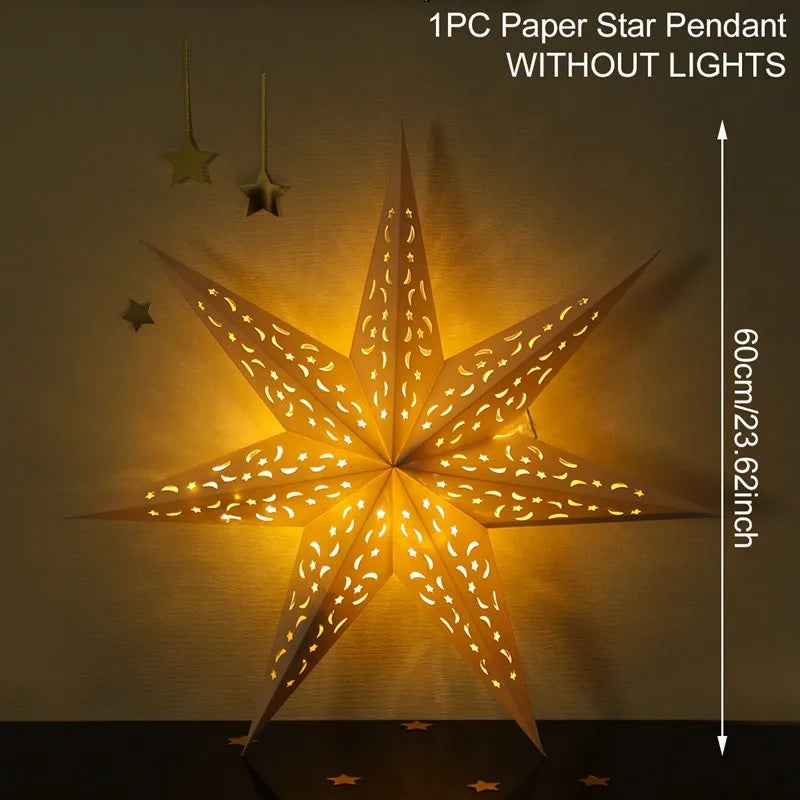 Eid Mubarak Hollow Star Hanging Home Decorations