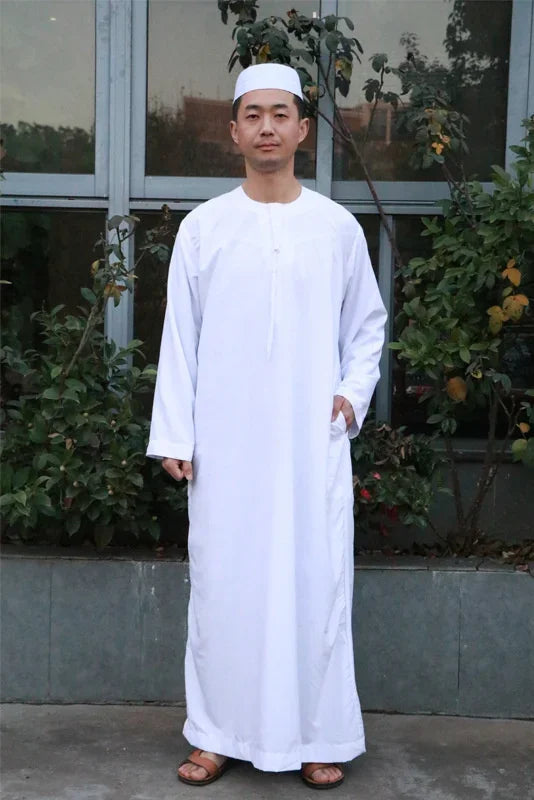 Muslim Men White Jubba Thobe