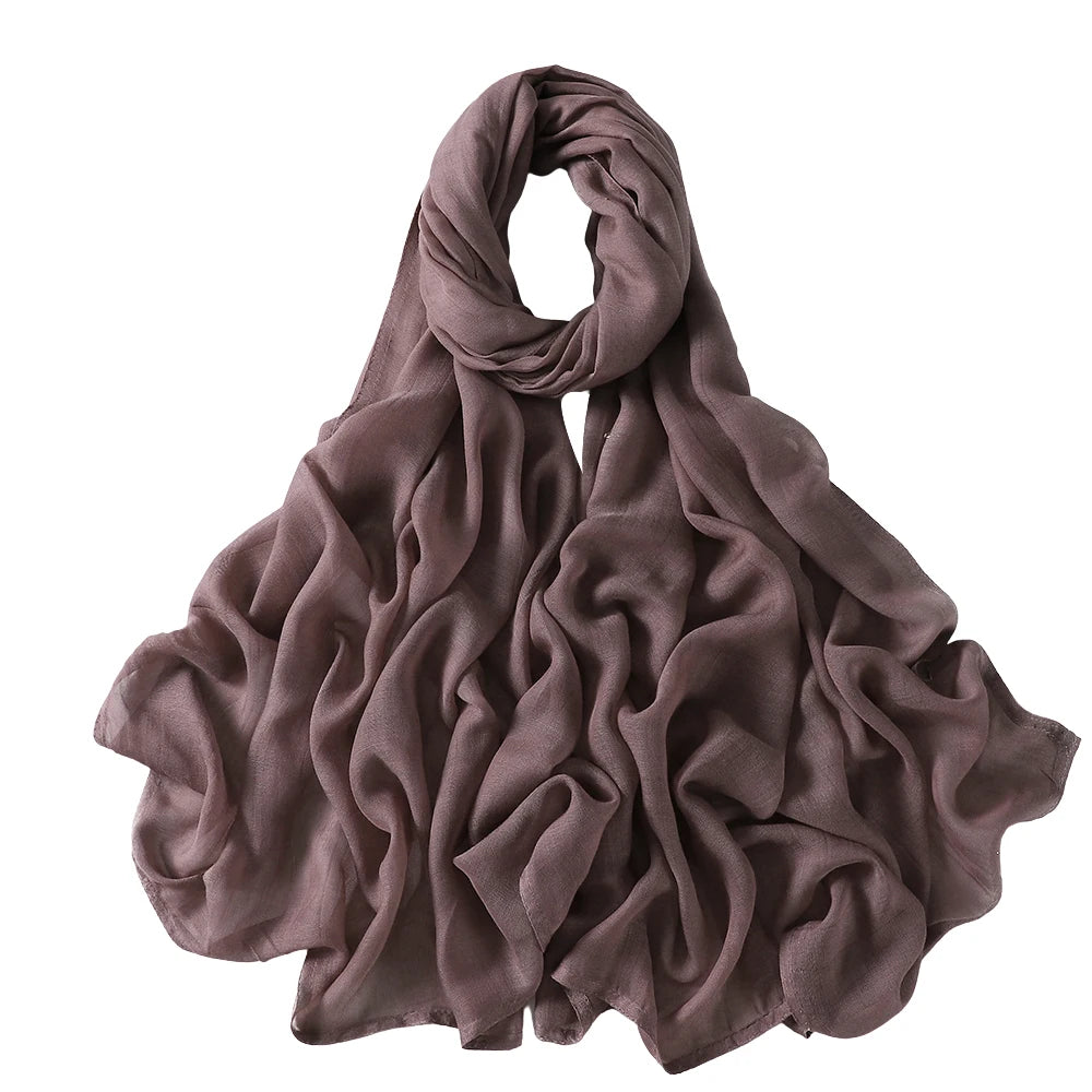 Thin Plain Muslim Hijabs for Women