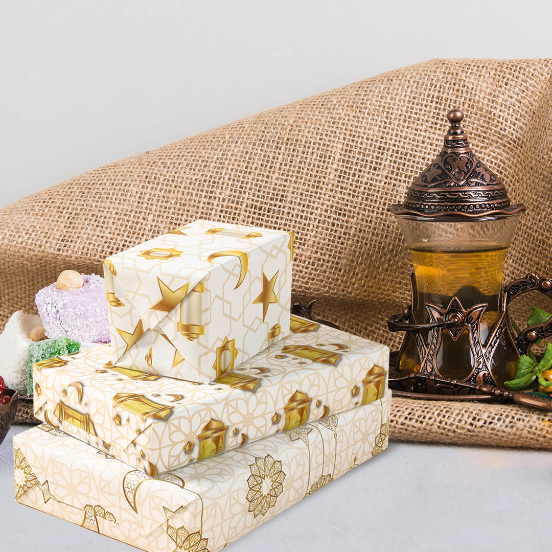4/8/12pcs Eid Ramadan Mubarak Gift Wrapping Paper