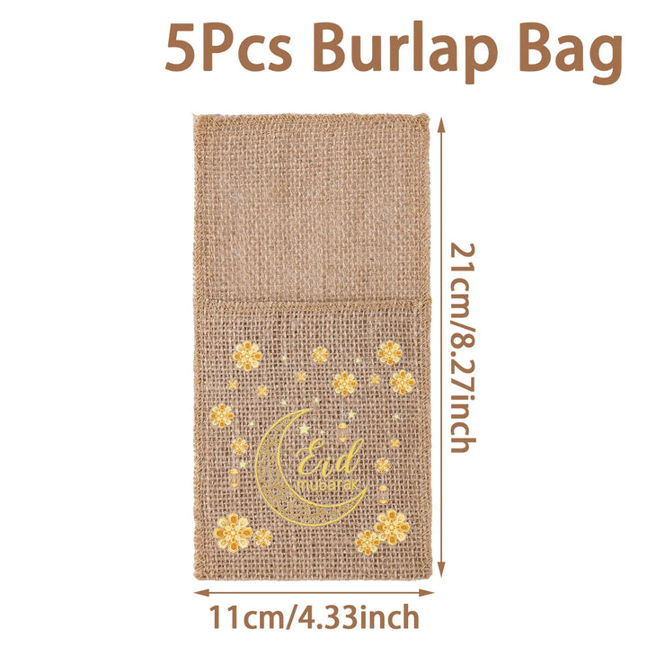 Eid Mubarak Moon Star Knife and Fork Bag