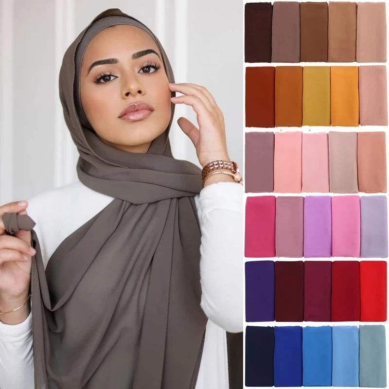 Muslim Chiffon Hijab Scarf for Women