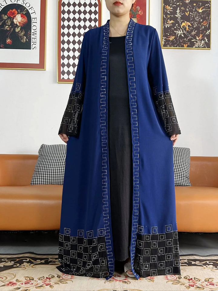 Women Long Sleeve Chiffon Abaya