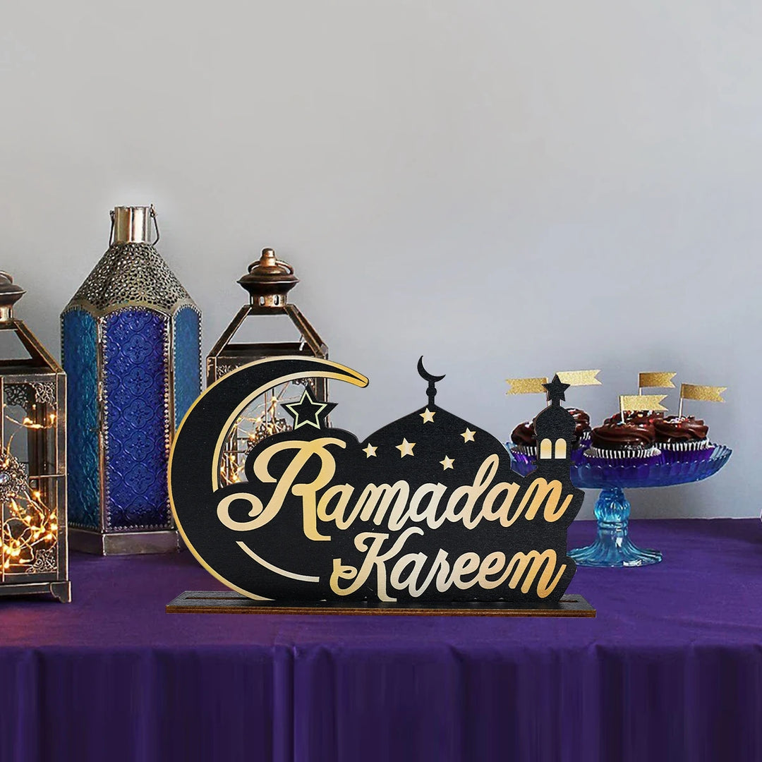 EID Mubarak Decoration Wooden Ornaments