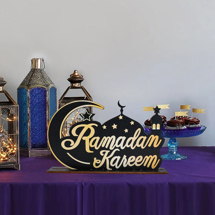 EID Mubarak Decoration Wooden Ornaments