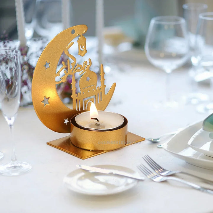 Eid Mubarak Candle Holder for Home Decoration