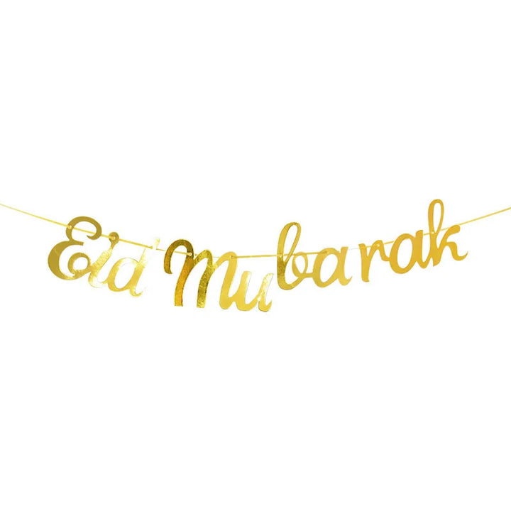 EID Mubarak Banner Glitter Star