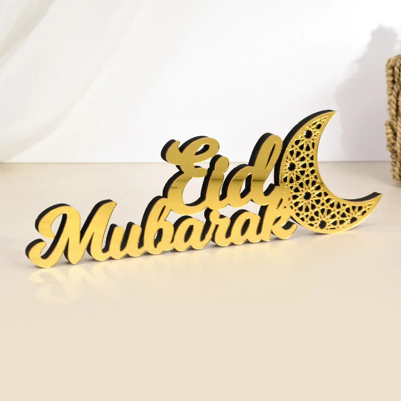 Ramadan Mubarak Acrylic Ornament 2025 Eid Mubarak Ramadan Kareem Decoration for Home