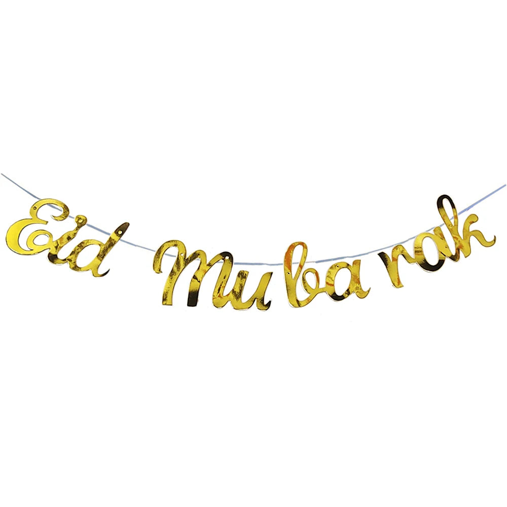 EID Mubarak Star Moon Hanging Banner