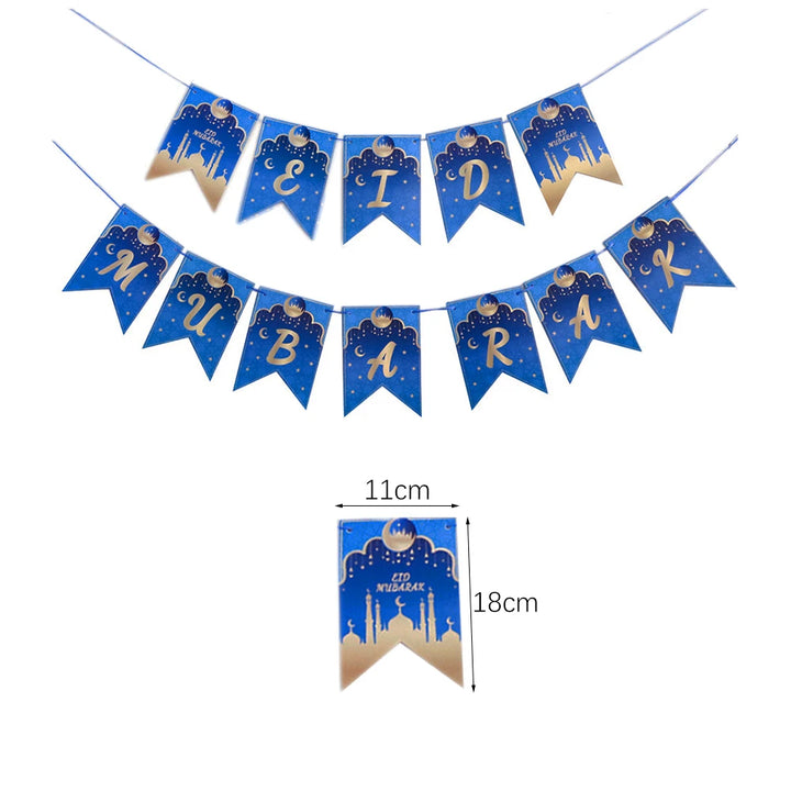 EID Mubarak Star Moon Hanging Banner