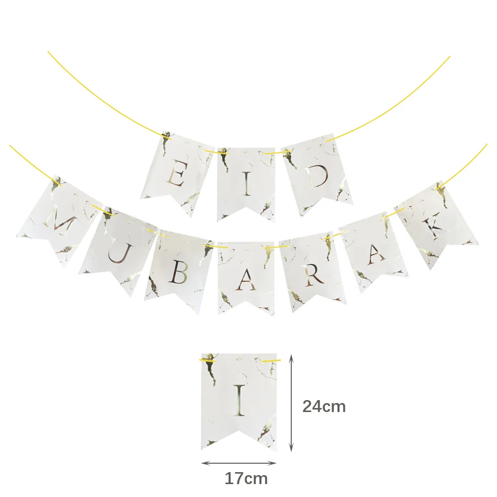 EID Mubarak Star Moon Hanging Banner