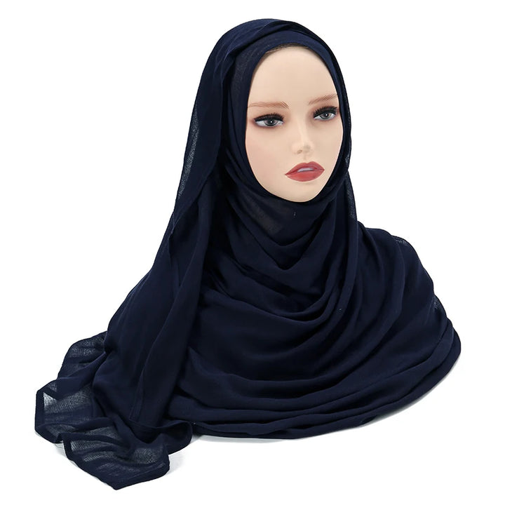 Thin Plain Muslim Hijabs for Women
