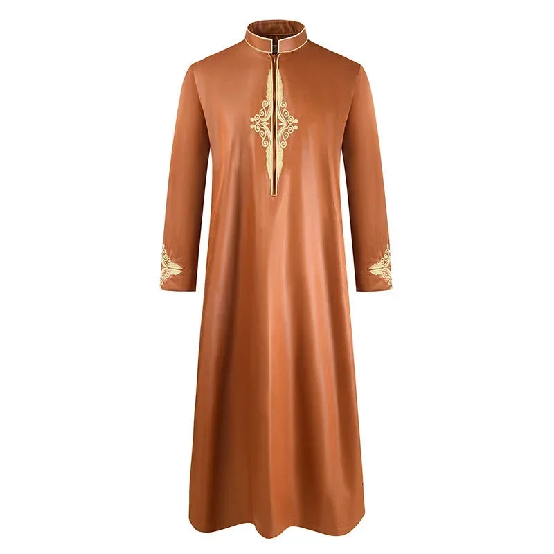 Muslim Men's Long Sleeved Loose Fitting Robe