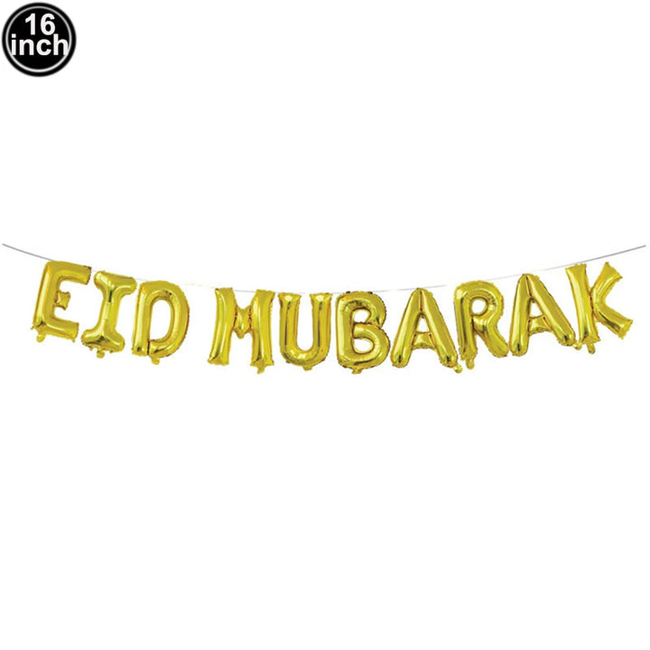 Eid Mubarak Letter Balloons