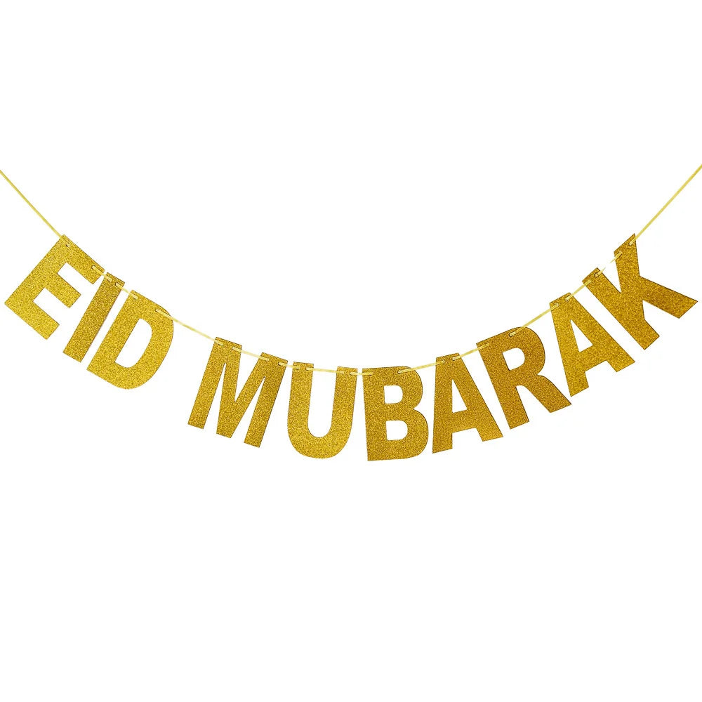EID Mubarak Star Moon Hanging Banner