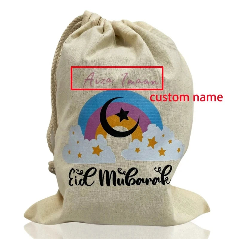 Personalised Rainbow Muslim Tote Bag