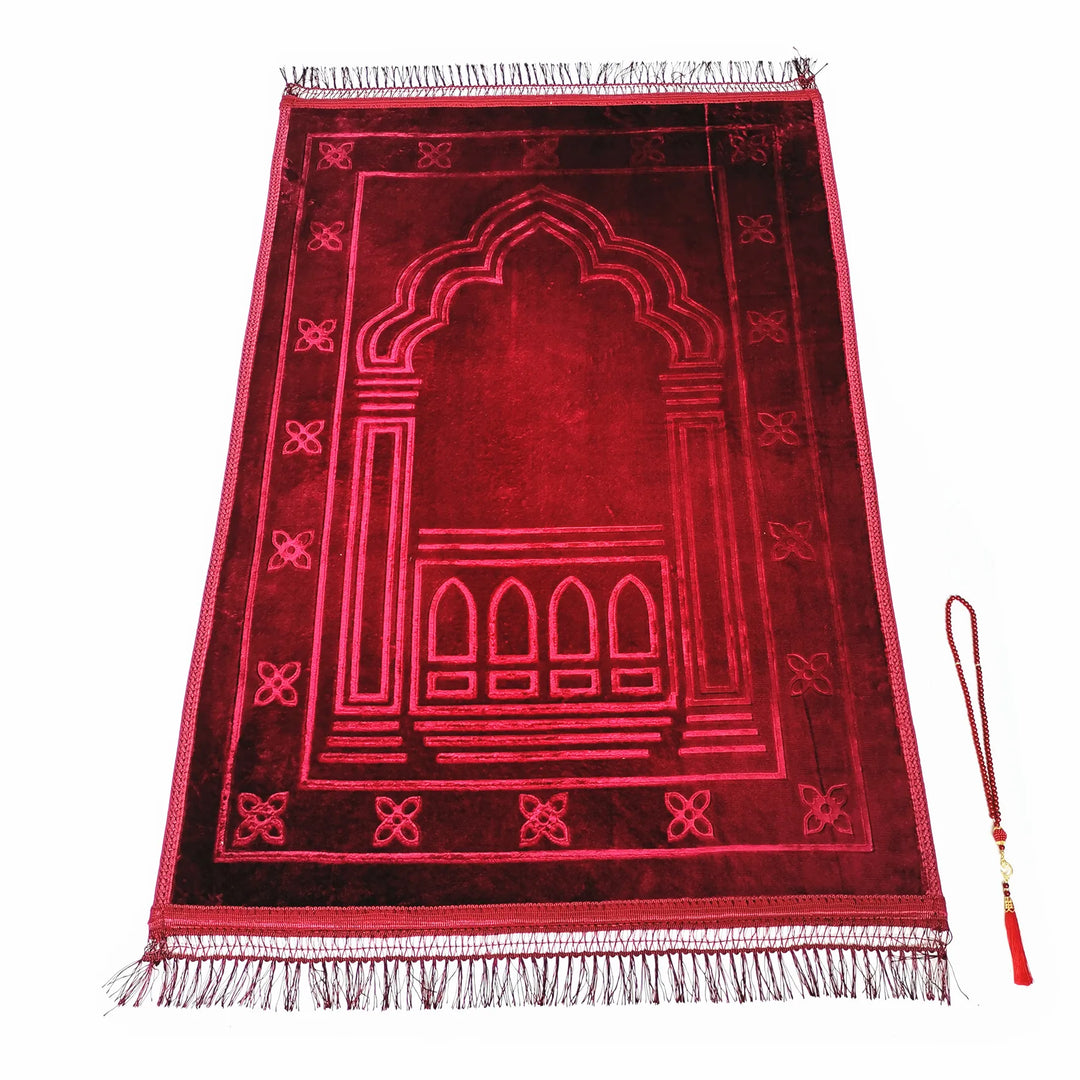 Large  Muslim  Prayer Mat + Tasbih