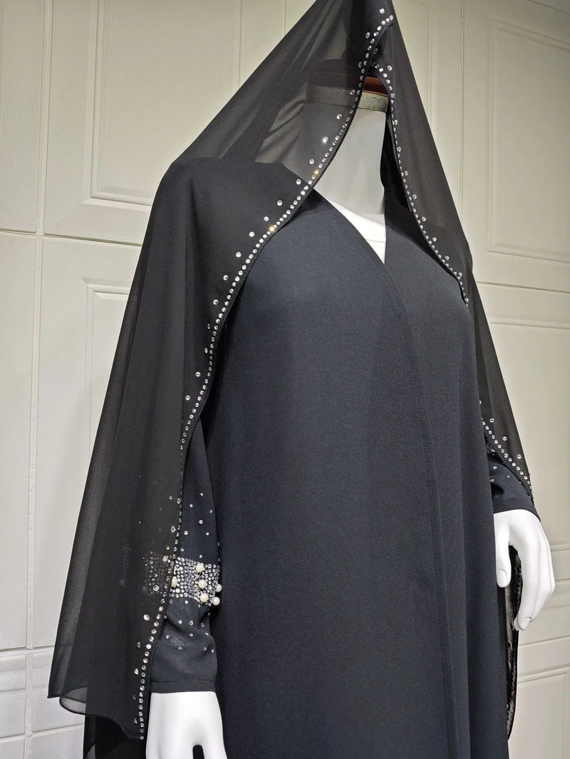 Muslim Women's Large Size Abaya with Scarf