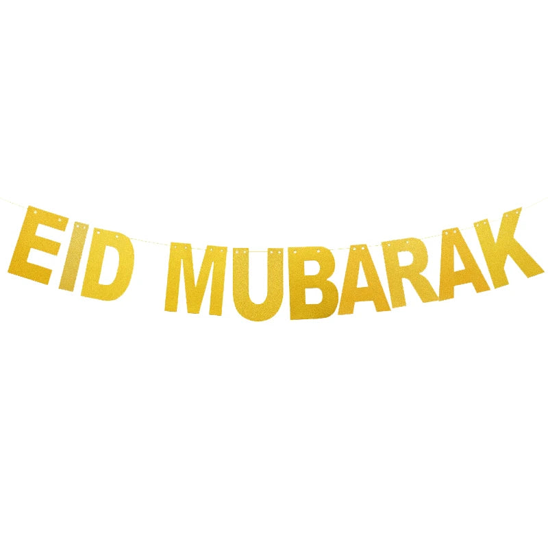 EID Mubarak Banner Glitter Star