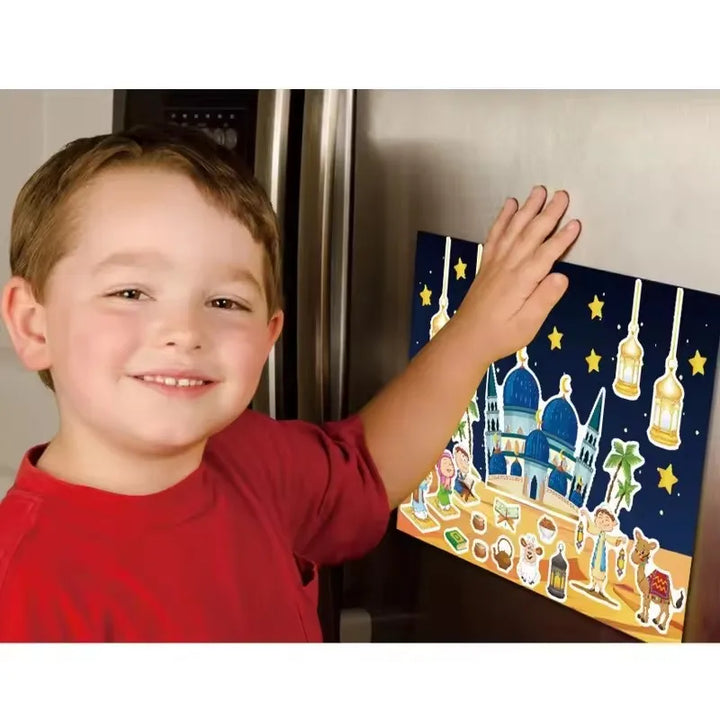 12pcs Eid Mubarak DIY Stickers for Kids