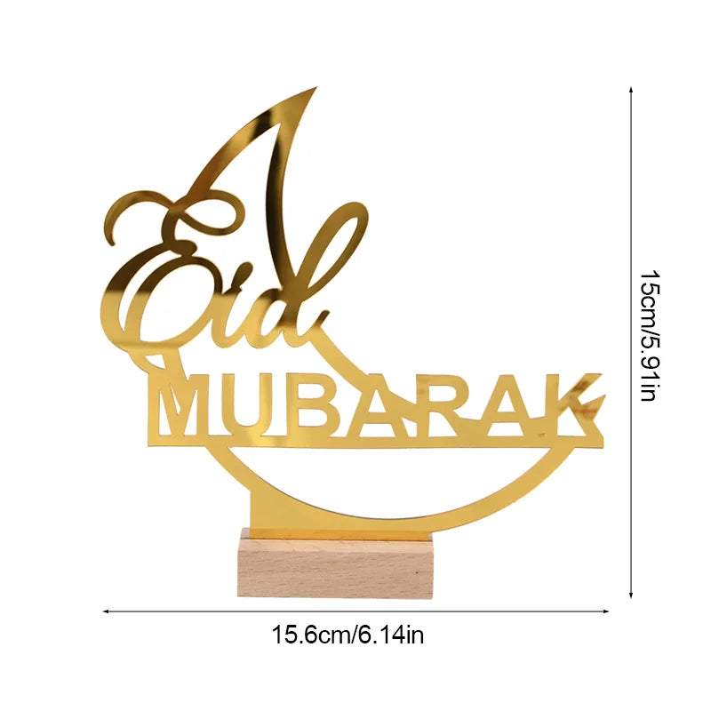 Ramadan Mubarak Acrylic Ornament 2025 Eid Mubarak Ramadan Kareem Decoration for Home