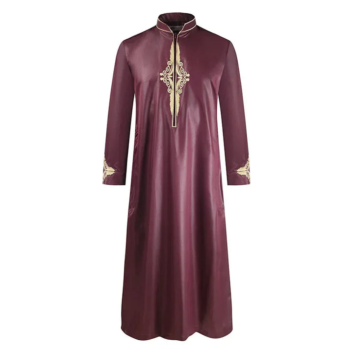 Muslim Men's Long Sleeved Loose Fitting Robe