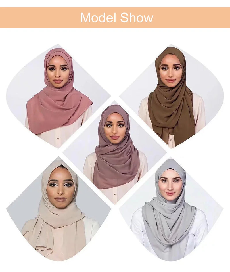 Muslim Chiffon Hijab Scarf for Women