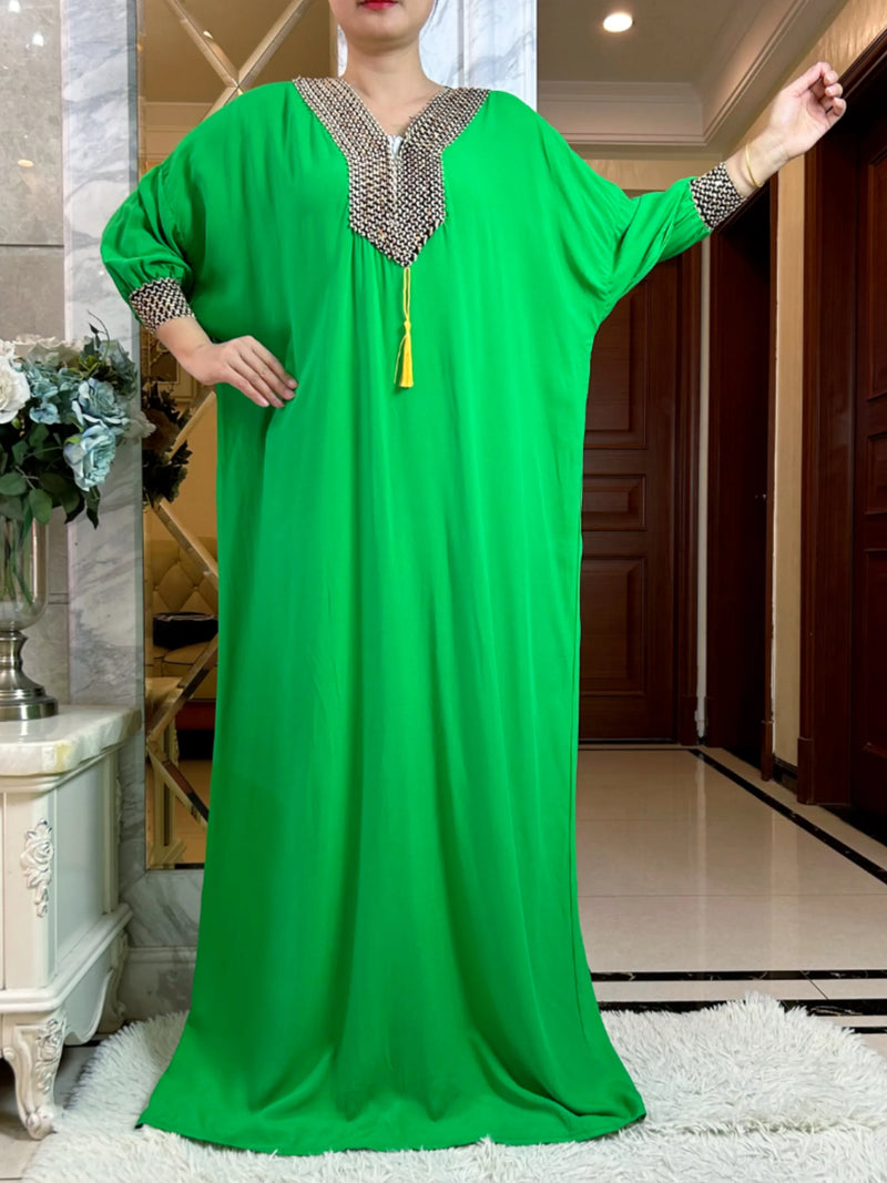 New Muslim Women Long Sleeve Autumn Dress