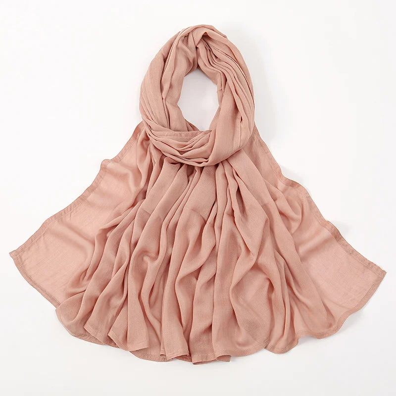 Thin Plain Muslim Hijabs for Women