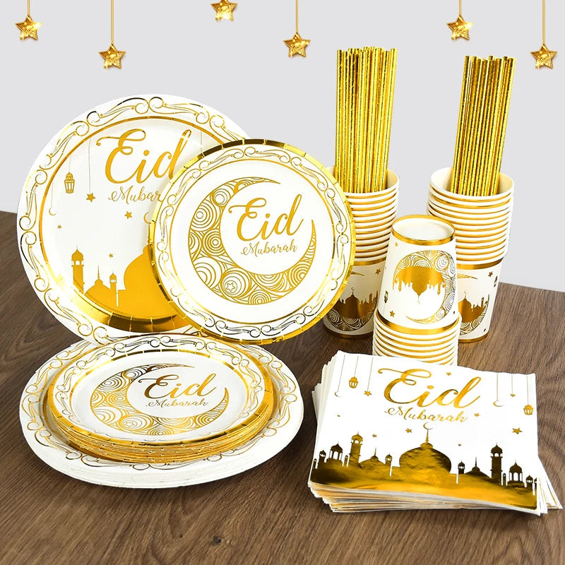 Eid Mubarak Disposable Tableware