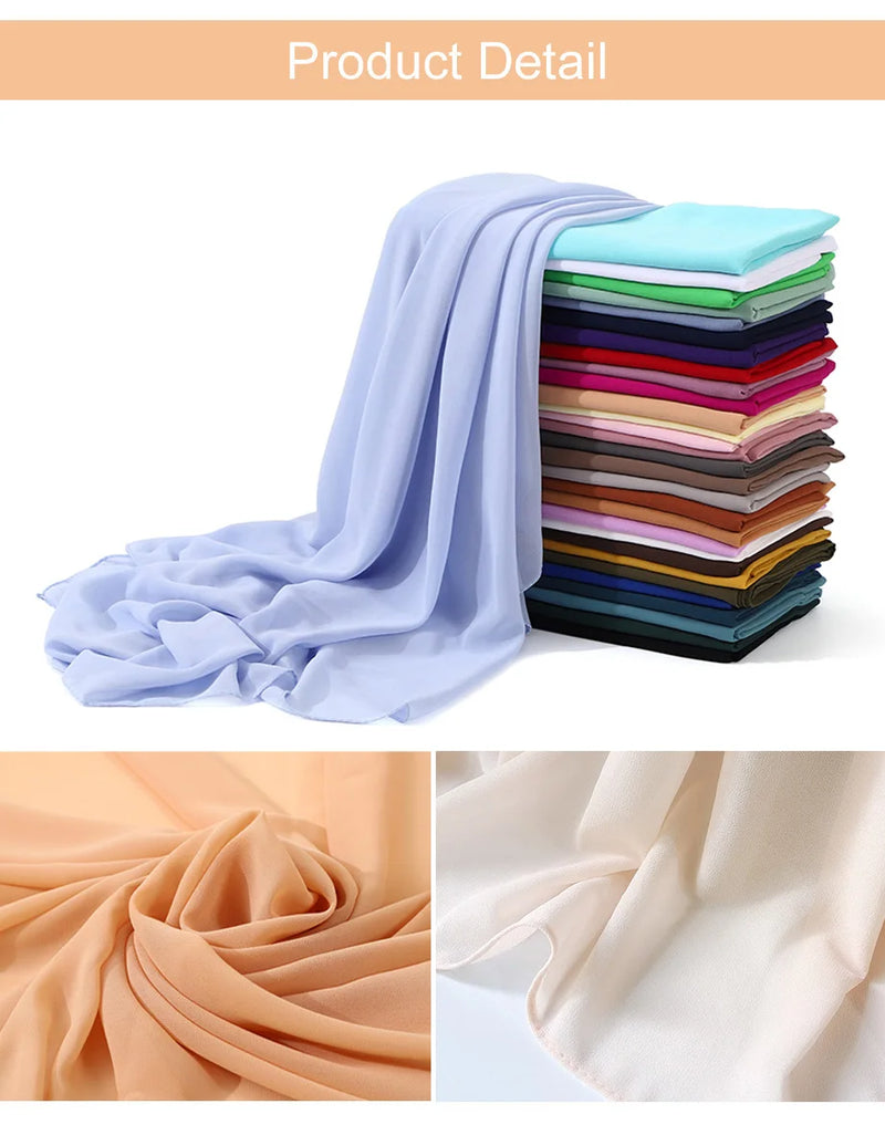 Muslim Chiffon Hijab Scarf for Women