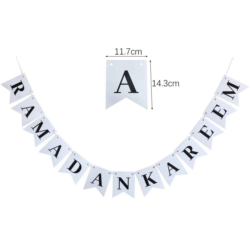 EID Mubarak Star Moon Hanging Banner