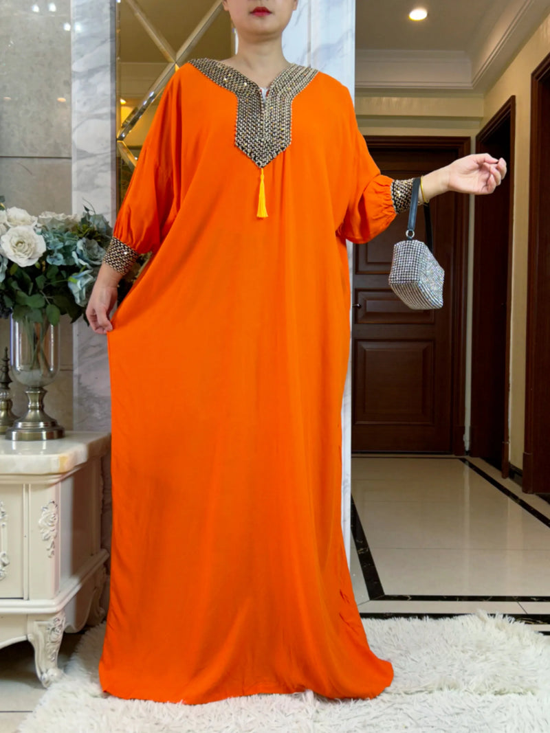 New Muslim Women Long Sleeve Autumn Dress