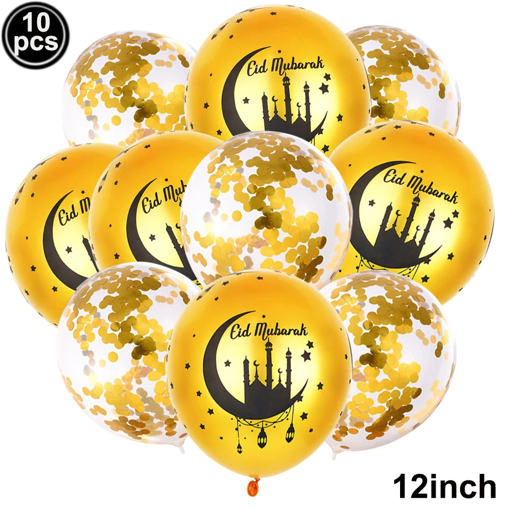 Eid Mubarak Letter Balloons