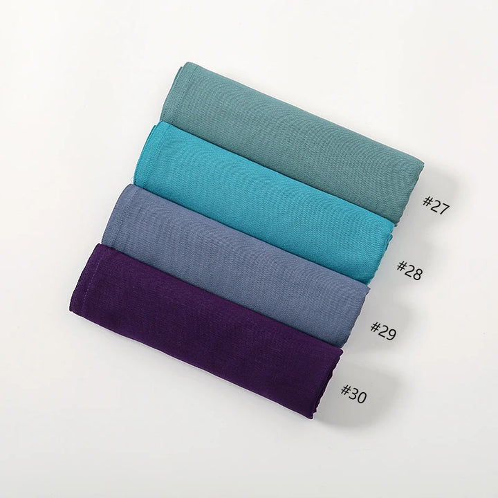 Thin Plain Muslim Hijabs for Women
