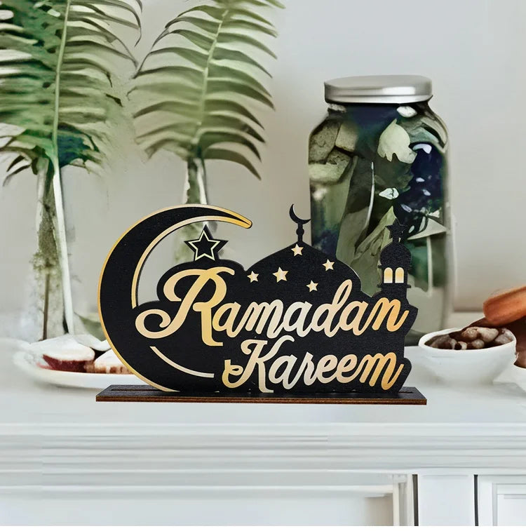 EID Mubarak Decoration Wooden Ornaments