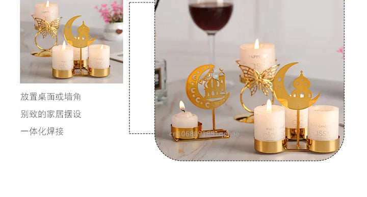 Eid Mubarak Candle Holder for Home Decoration