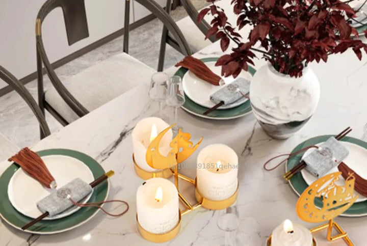 Eid Mubarak Candle Holder for Home Decoration