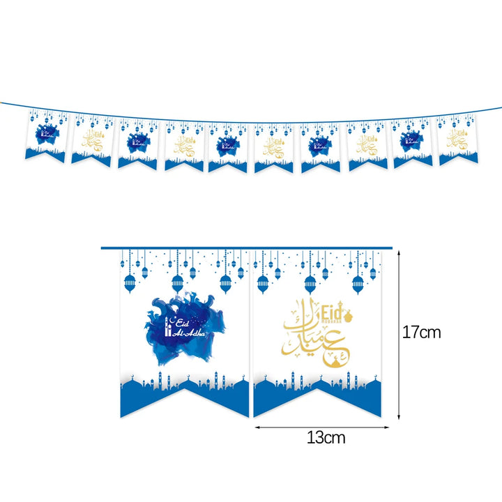 EID Mubarak Star Moon Hanging Banner