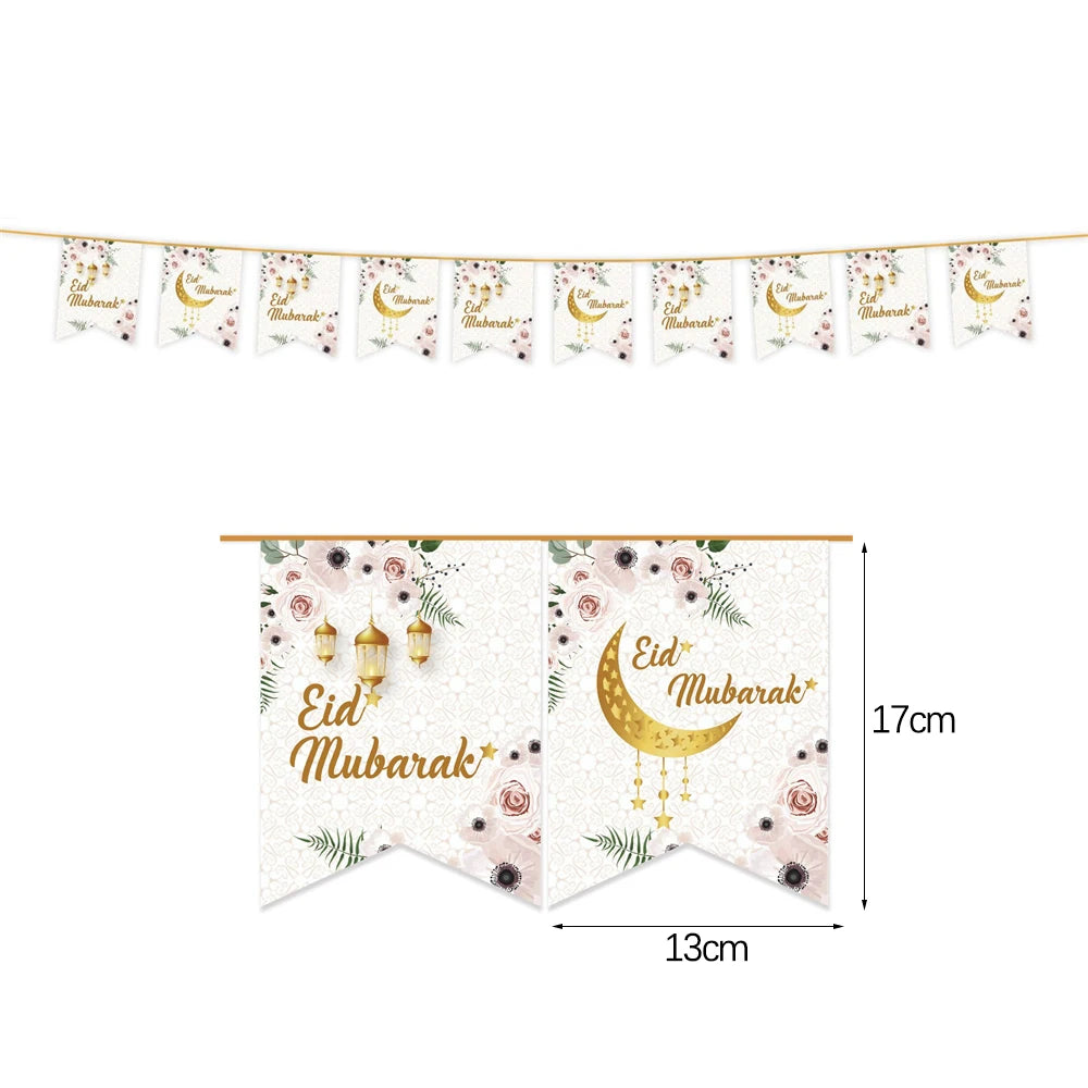 EID Mubarak Star Moon Hanging Banner