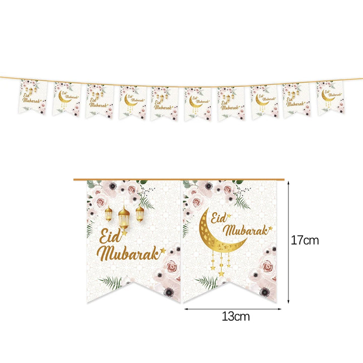 EID Mubarak Star Moon Hanging Banner