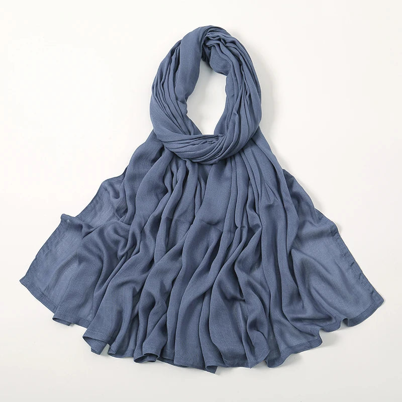 Thin Plain Muslim Hijabs for Women