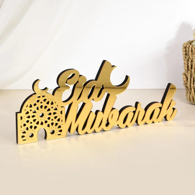 Ramadan Mubarak Acrylic Ornament 2025 Eid Mubarak Ramadan Kareem Decoration for Home