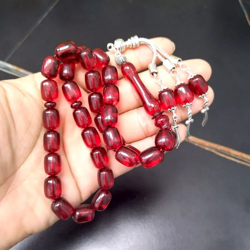 Red Resin Tasbih/prayer beads