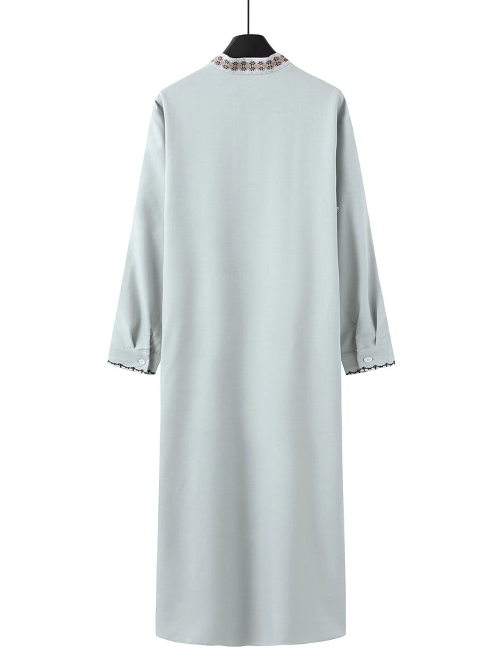 Islamic Muslim men's long sleeved casual robe