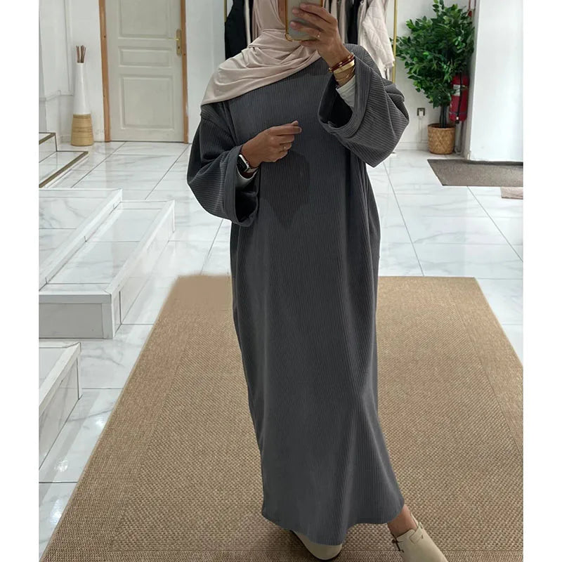 Muslim Women Long Sleeve Modest Dress