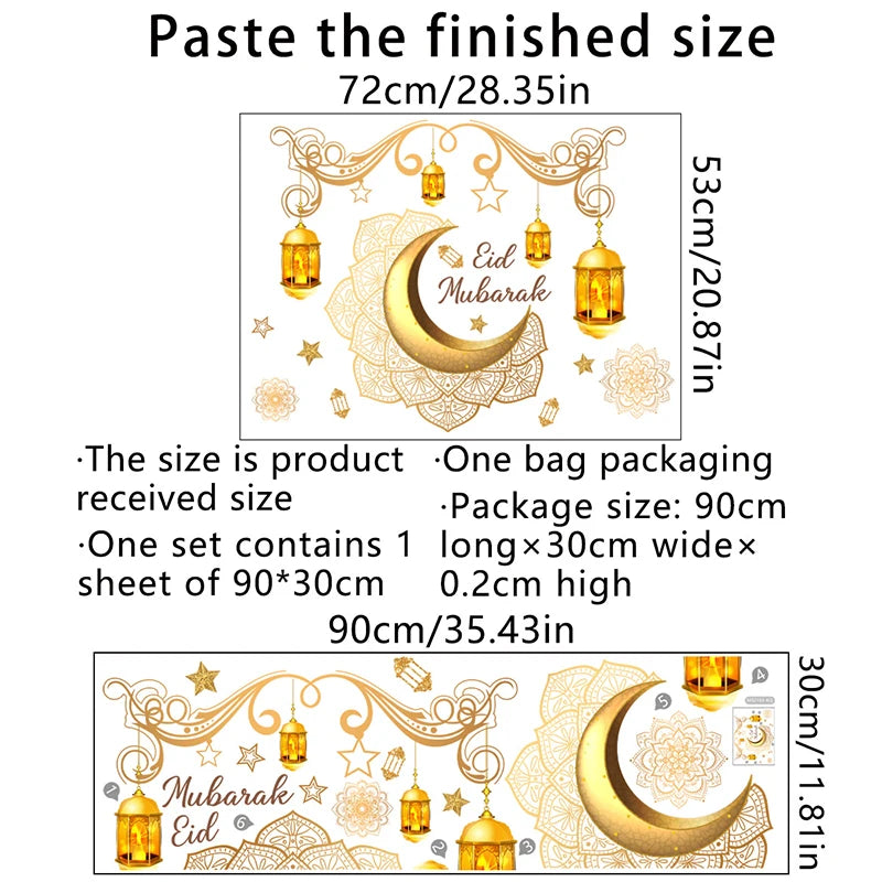 Muslim Islamic Window Sticker Decorations for Home